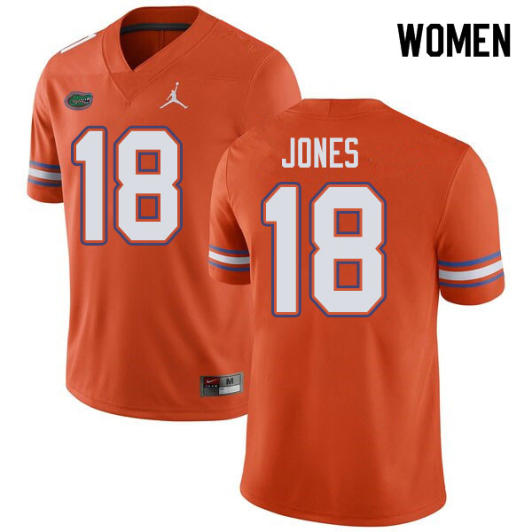 Jordan Brand Women #18 Jalon Jones Florida Gators College Football Jerseys Sale-Orange - Click Image to Close